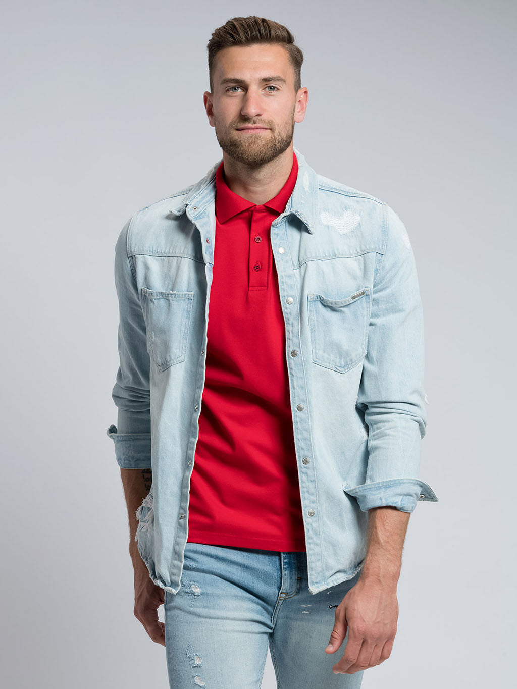 Men's polo-shirt BASIC red