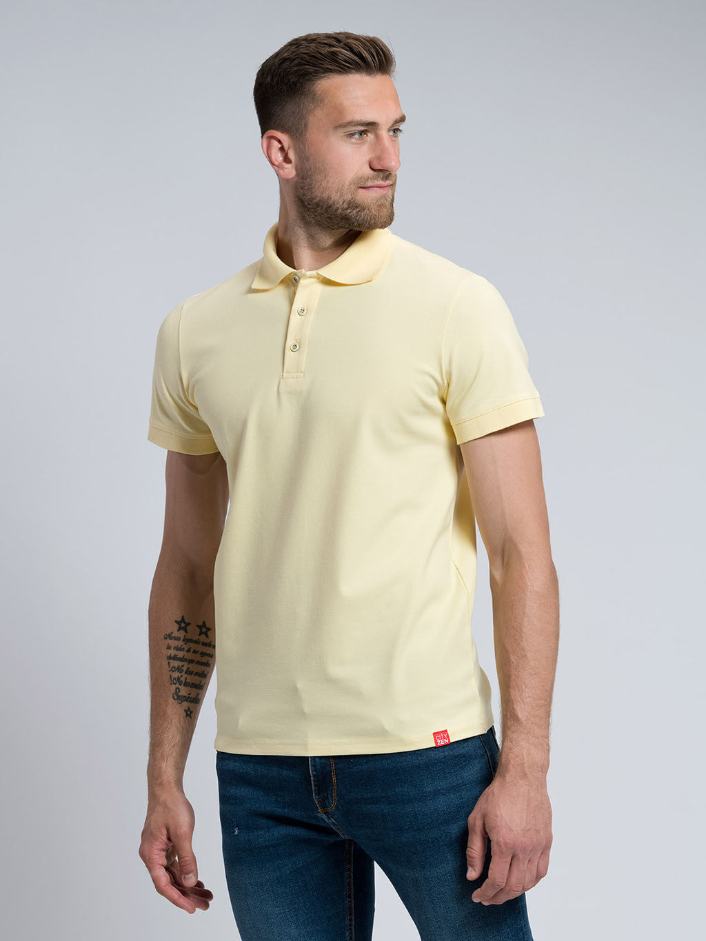 Men's polo-shirt BASIC yellow