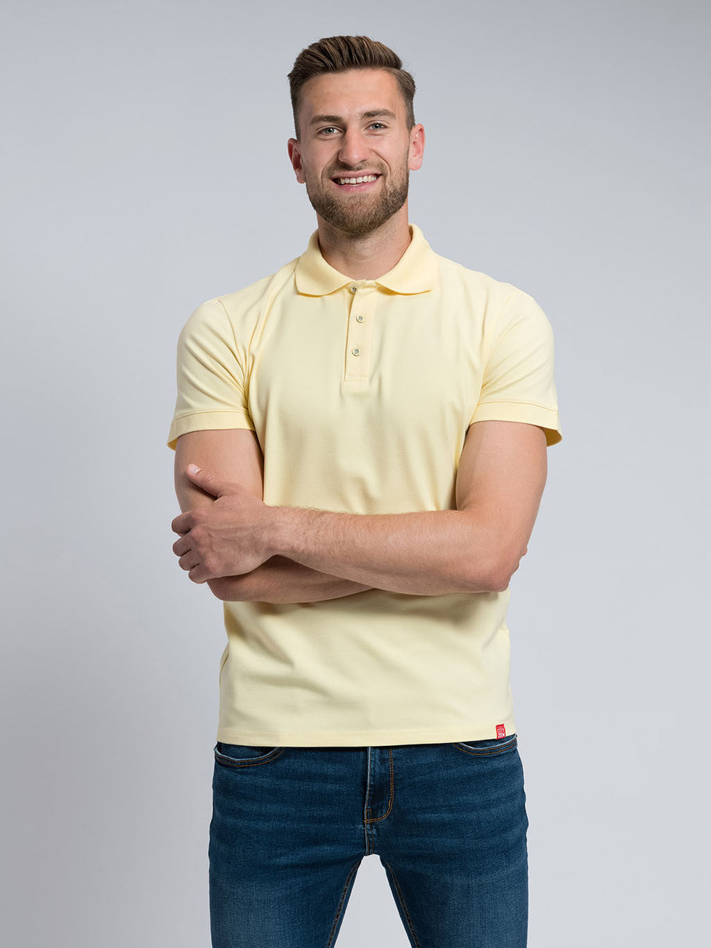 Men's polo-shirt BASIC yellow