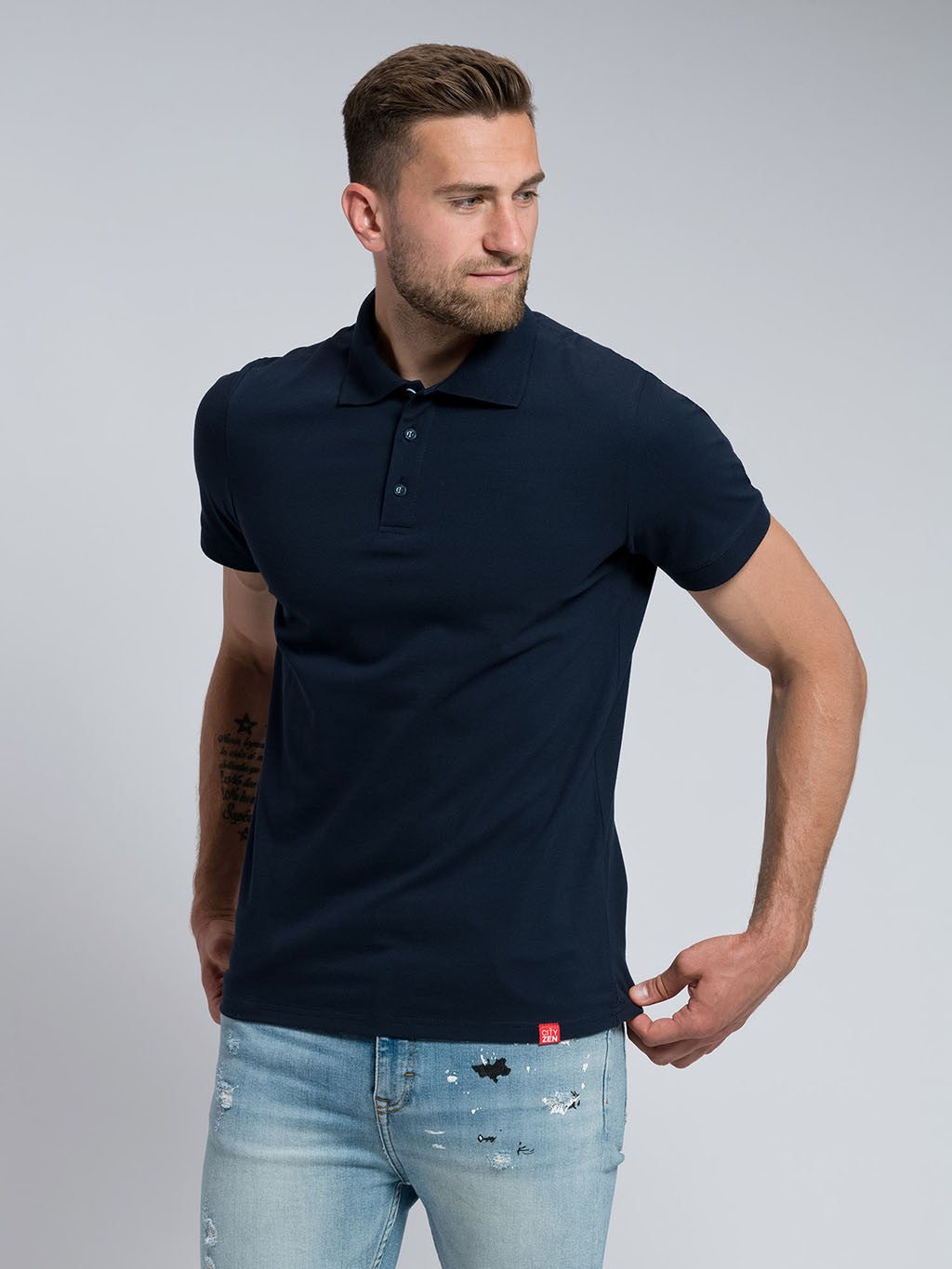 Men's polo-shirt BASIC navy