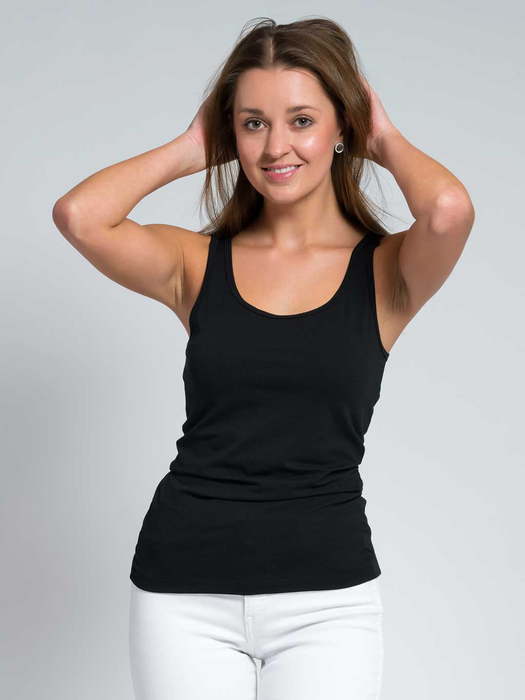 Women's tank top CityZen® BLACK with elastane