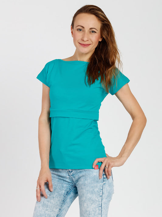 CityZen® turquoise nursing t-shirt with kimono sleeve