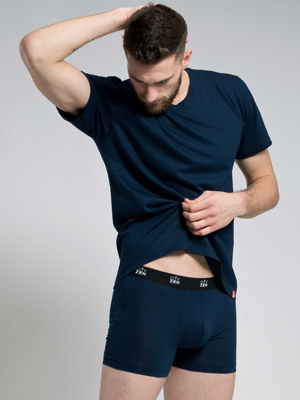 Antibacterial men's boxers CityZen® navy