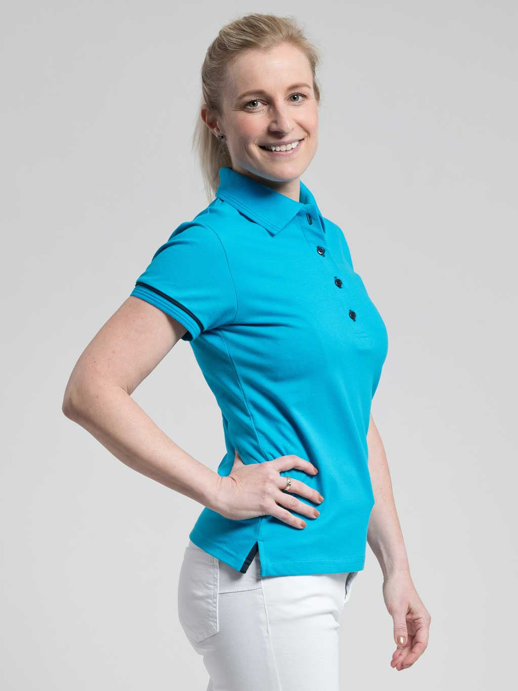 Women's polo shirt CityZen® turquoise