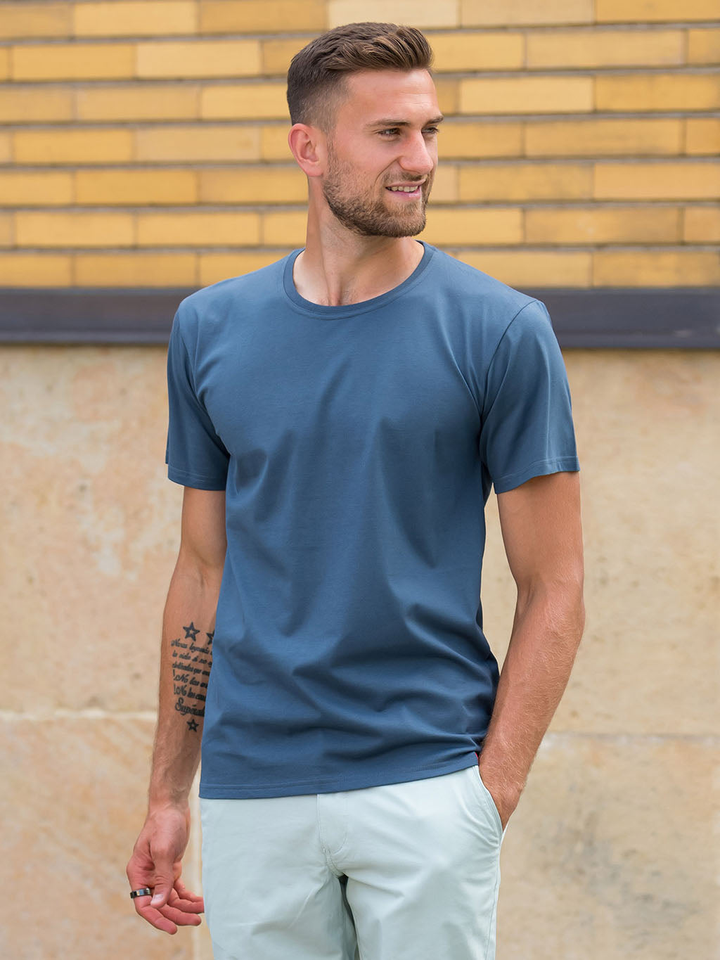 Cotton t-shirt CityZen® Grey-round neck