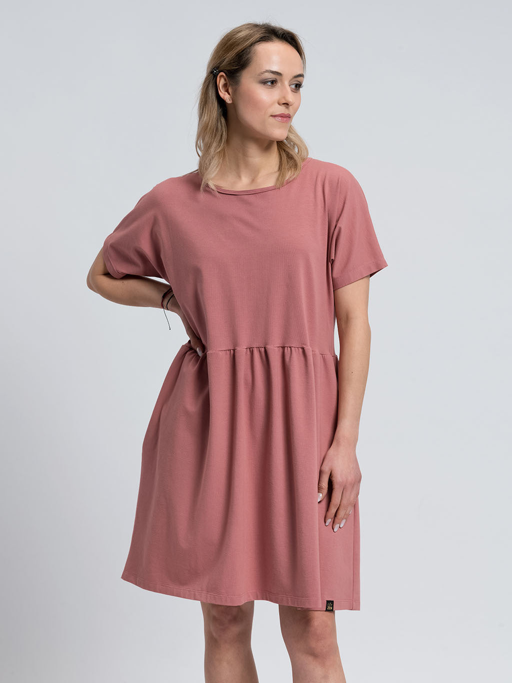 Loose cut dress ANNA powder